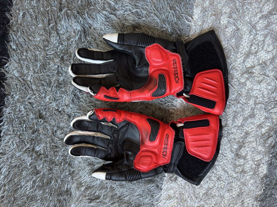 Luvas Alpinestars GP Plus Branco/Preto/Vermelho