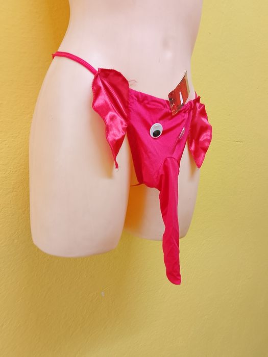 Stringi męskie czerwone  słonik plus gratis