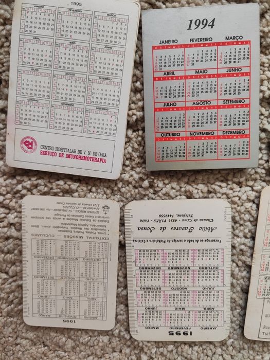 Calendários antigos