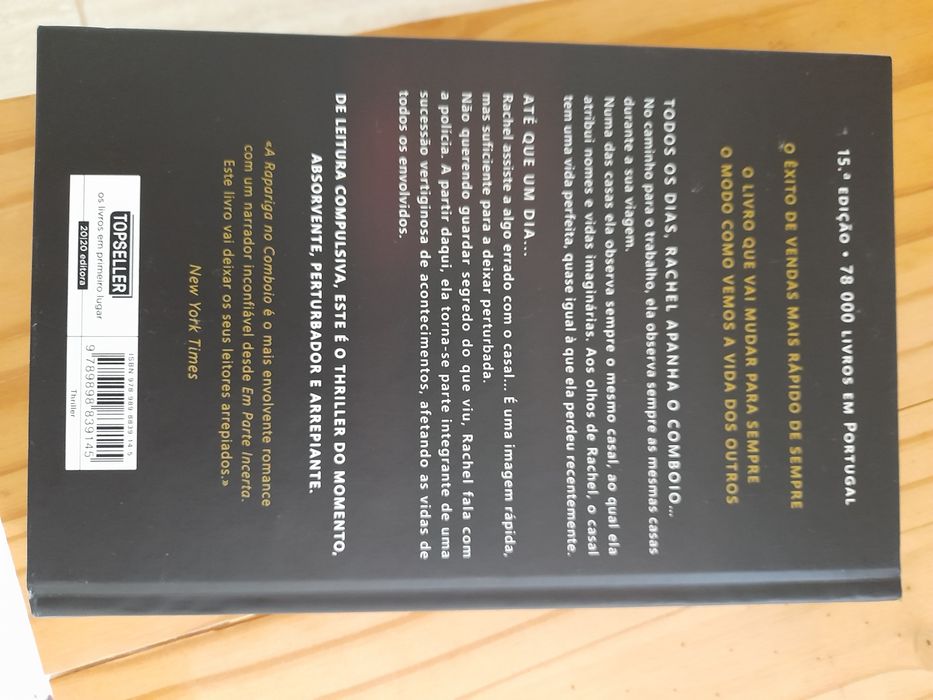 Livro "A rapariga no comboio"