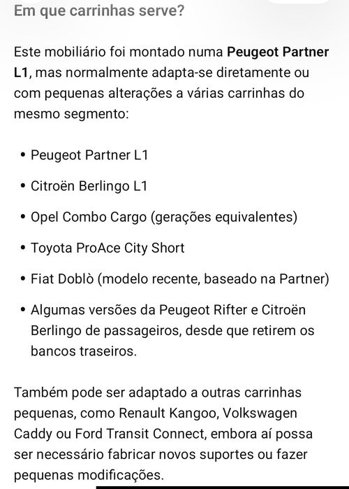 Estantes profissional Sotimo Globelyst para carrinha comercial