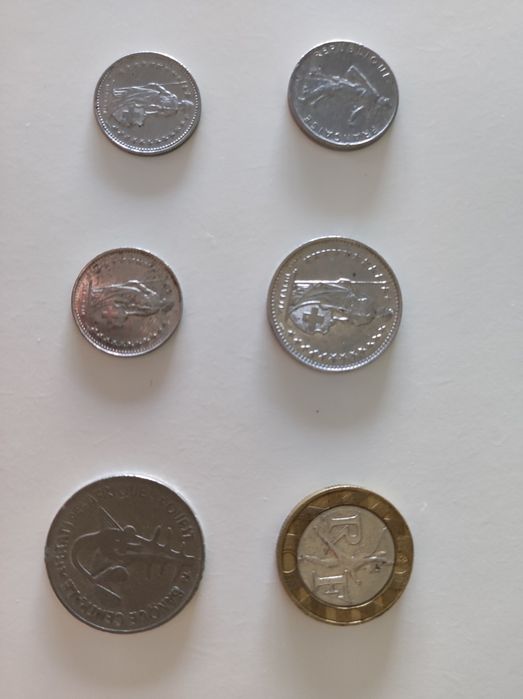 Moedas antigas vários países