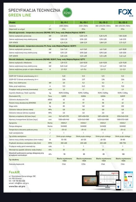 Pompa R290 22kw wysokotemperaturowa