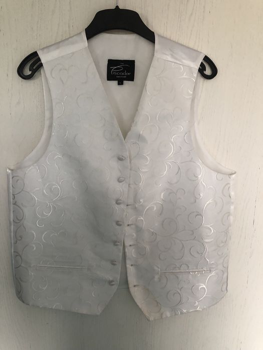 Biala elegancka kamizelka garniturowa w bdb stanie uniwersalna