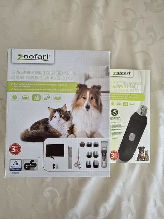 Máquina tosquiadora e corta-unhas