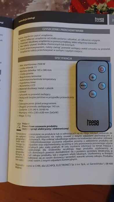 Grzejnik olejak z pilotem