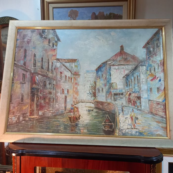 Vista de Veneza óleo sobre tela