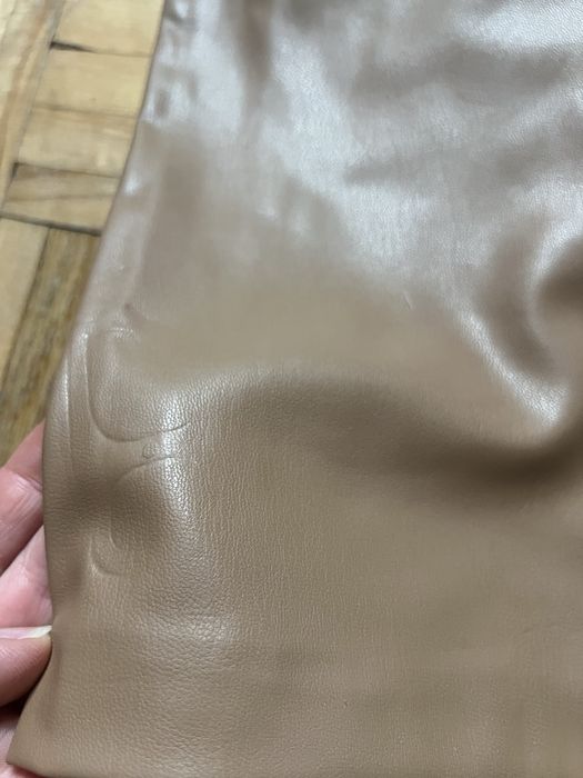 Spodnie skóra (eko) karmelowe Zara 34