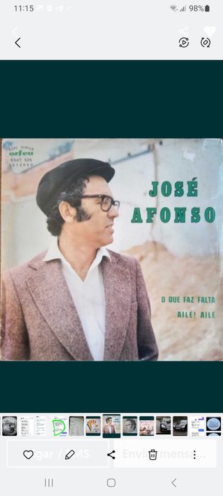 Discos vinil singles7 José Afonso