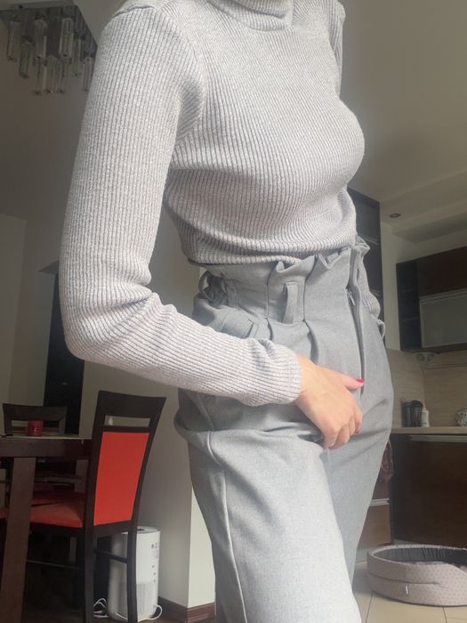 Szary golf old money basic casual