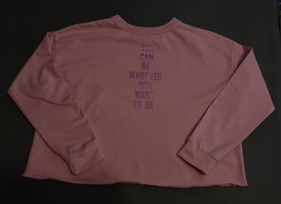 Różowa bluza crop szeroka Barbie rozmiar XS