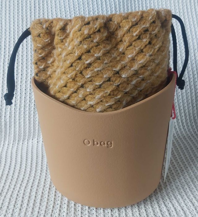 Obag basket nowy  komin oryginalny dzianina +ekoskóra