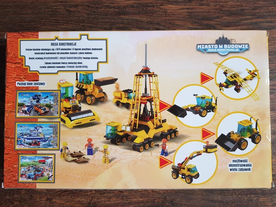 Nowe klocki plac budowy Elefun