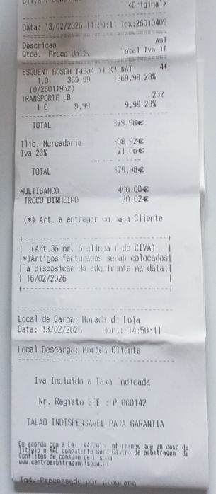Esquentador Bosch 11lts. Gás natural.