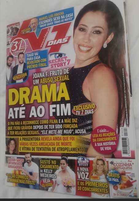 4 revistas  TV 7 Dias conservadas