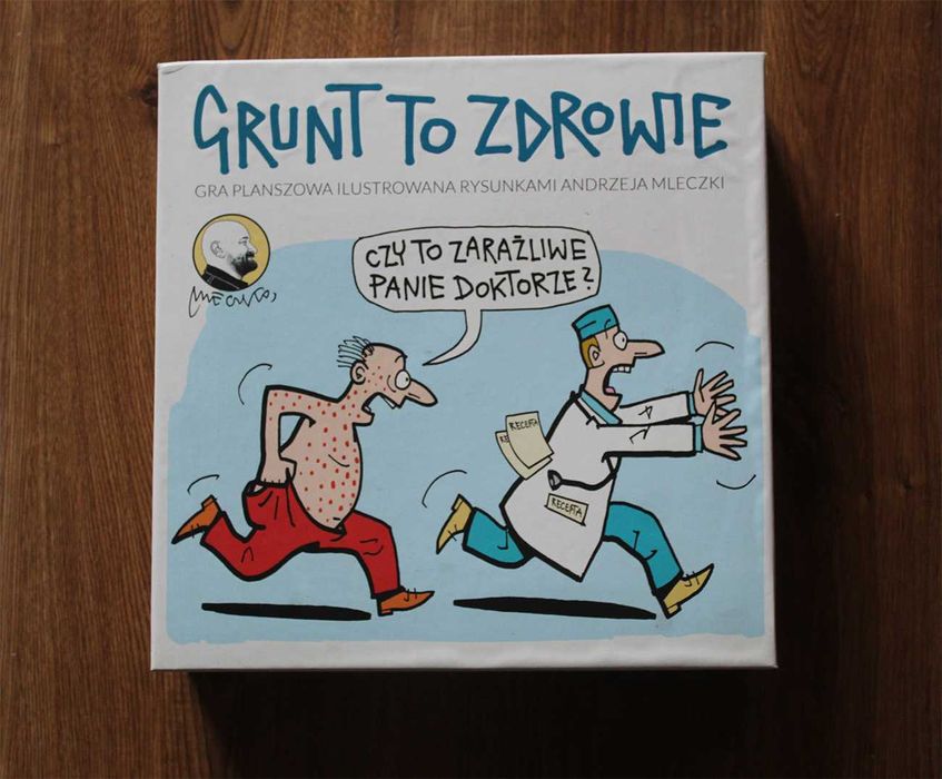 Gra planszowa - Grunt to zdrowie - rysunki A. Mleczki
