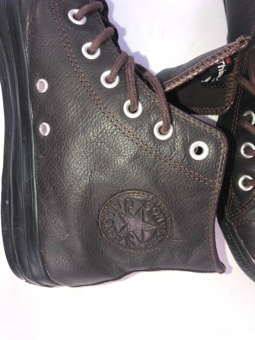 Крутые винтажные мужские кожаные кеды высокие кроссовки Converse