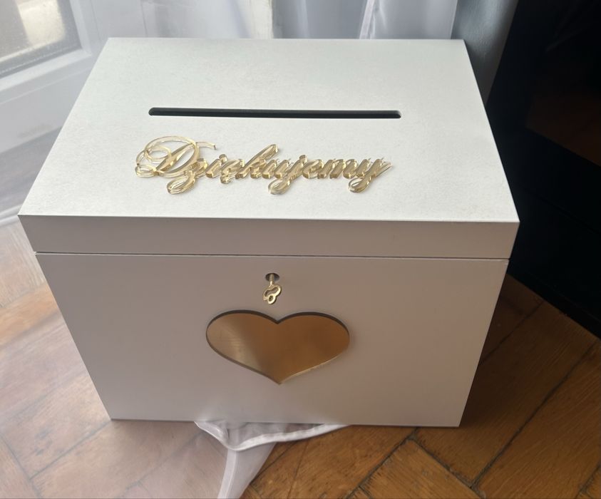 Pudelko na koperty i na obraczki zestaw