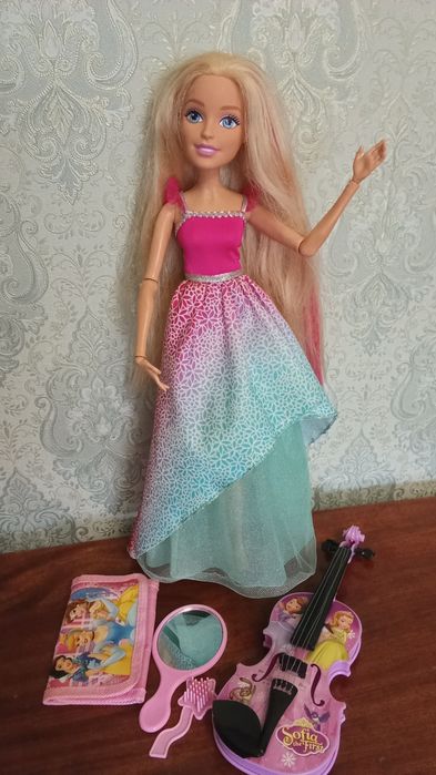 Кукла большая 44см  Barbie Mattel игровая подвижная с гитарой и аксессуарами
