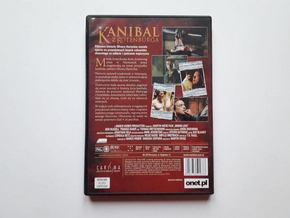 Kanibal z Rottenburga film DVD polski lektor pl - stan bardzo dobry