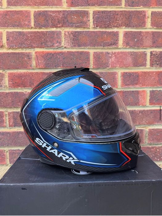 Carbon Helmet Shark Spartan Carbon Guintoli Blue Мотошолом Shark