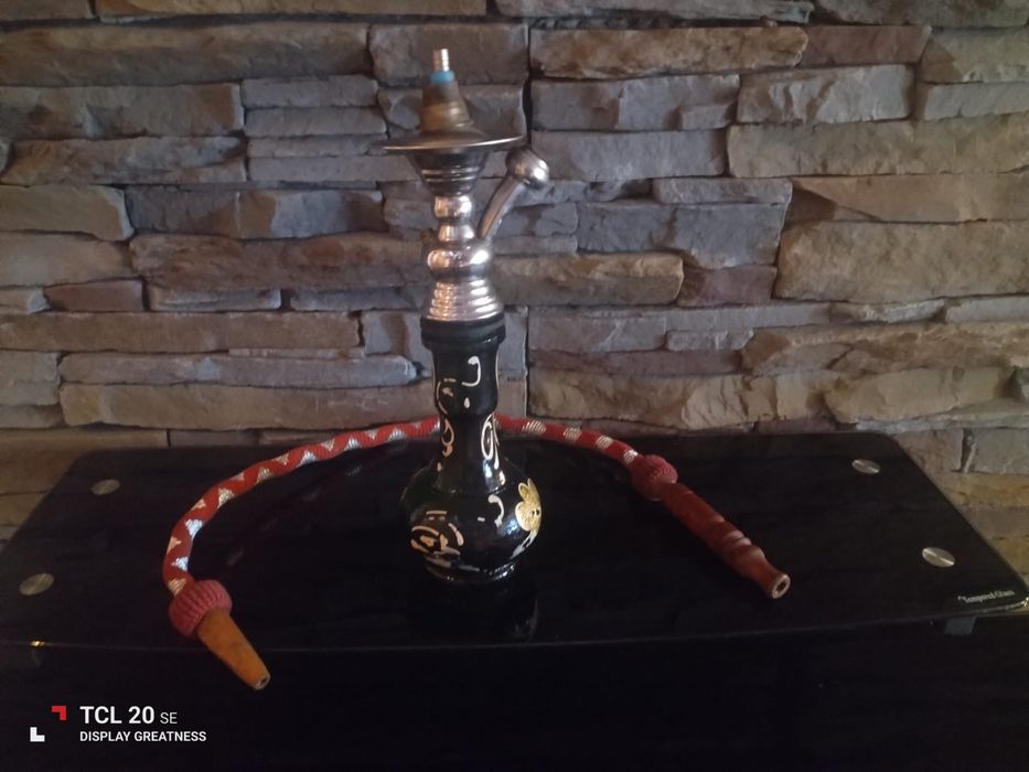 Cachimbo de água em vidro verde