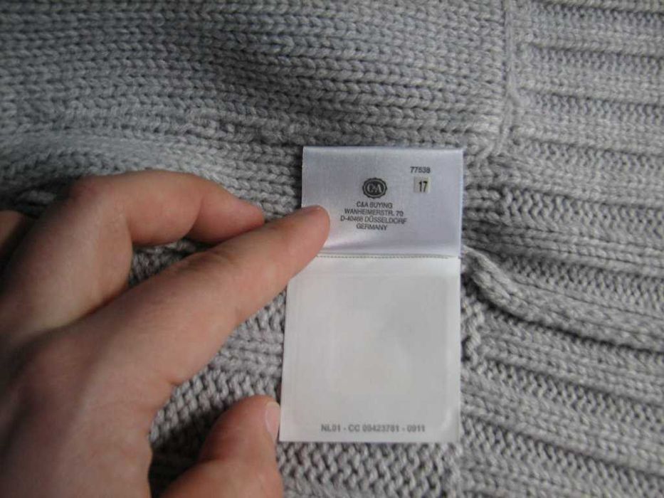 sweter kardigan szary NOWY C&A M
