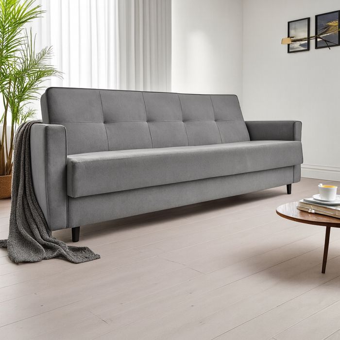 Wersalka z funkcja spania rozkładana na sprężynach solidna kanapa sofa