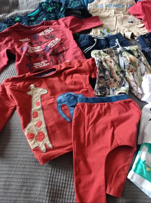 Paka ubrań  30 szt. 68/74 dla chłopaka niemowlaka