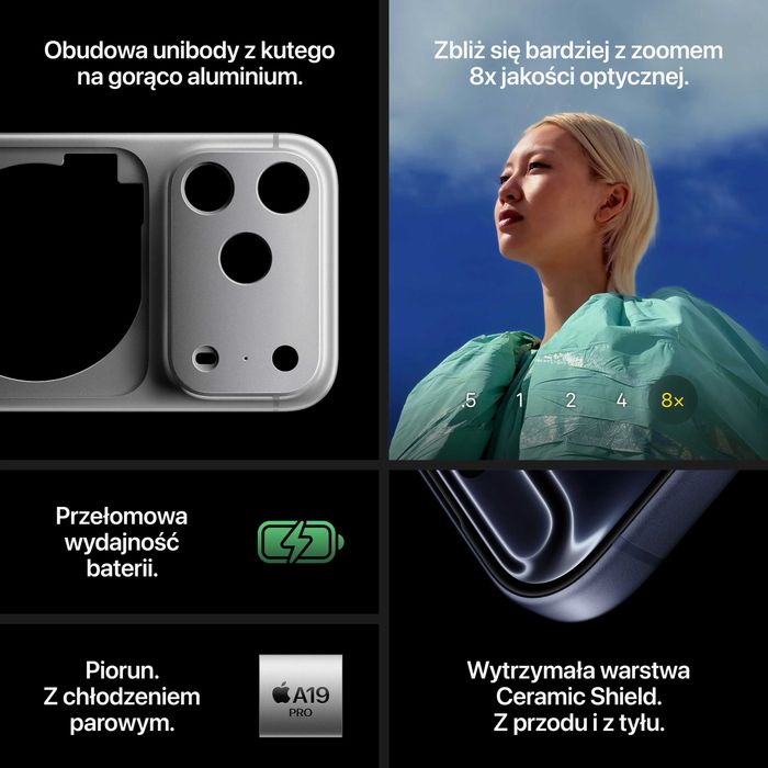 NOWY iPhone 17 Pro Max 256 Kolory Dystrybucja PL Sklep  CentralGsm Waw