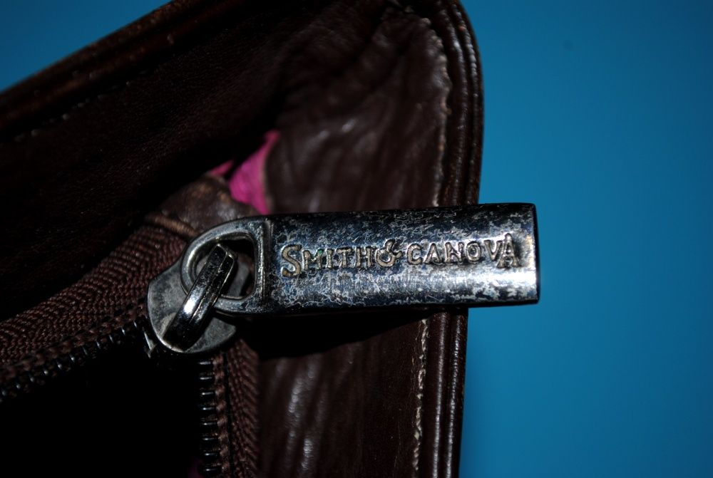 Сумка кожаная необычная коричневая Smith&Canova люкс бренд Kors