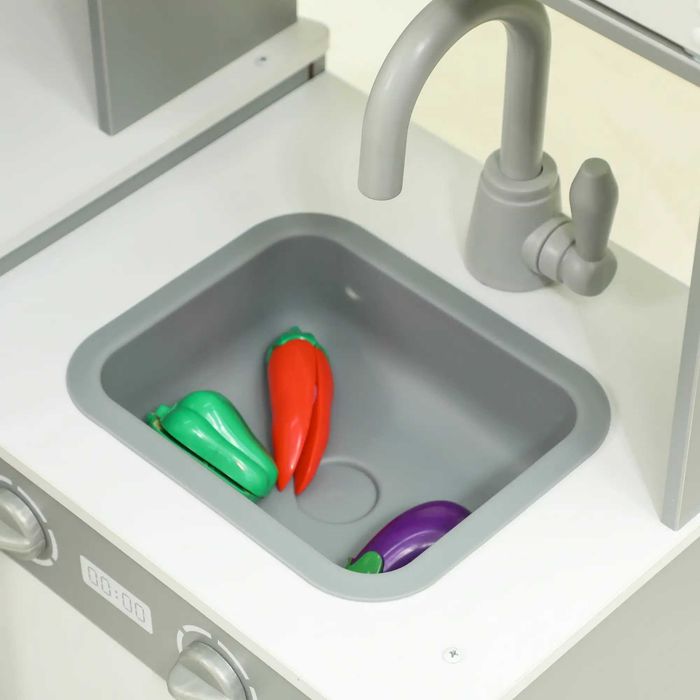 Cozinha de Madeira para Crianças com Sons cinzento – brinquedos
