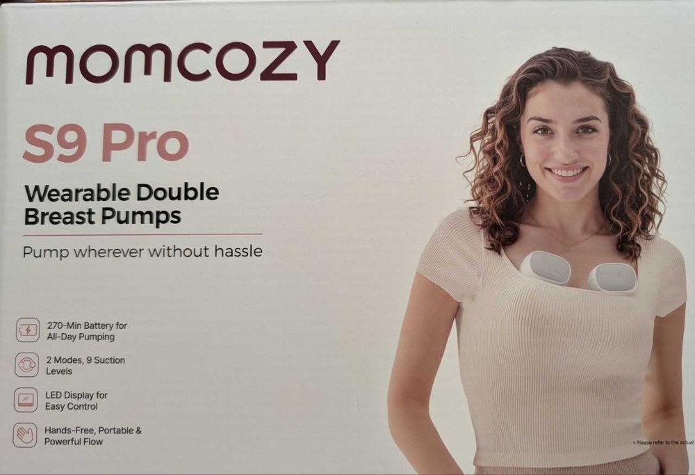 MOMCOZY S9 PRO подвійний портативний молоковідсмоктувач + подарунок