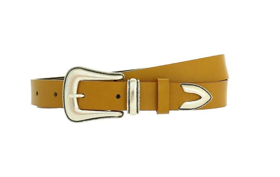 Szeroki skórzany pasek damski 2,4 cm skóra naturalna 100%