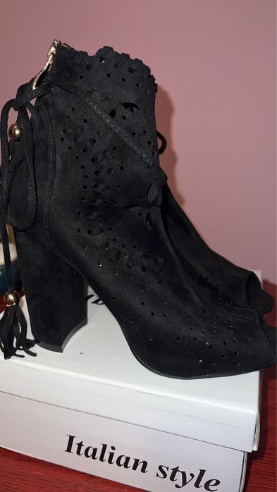 botki czarne rozmiar 37