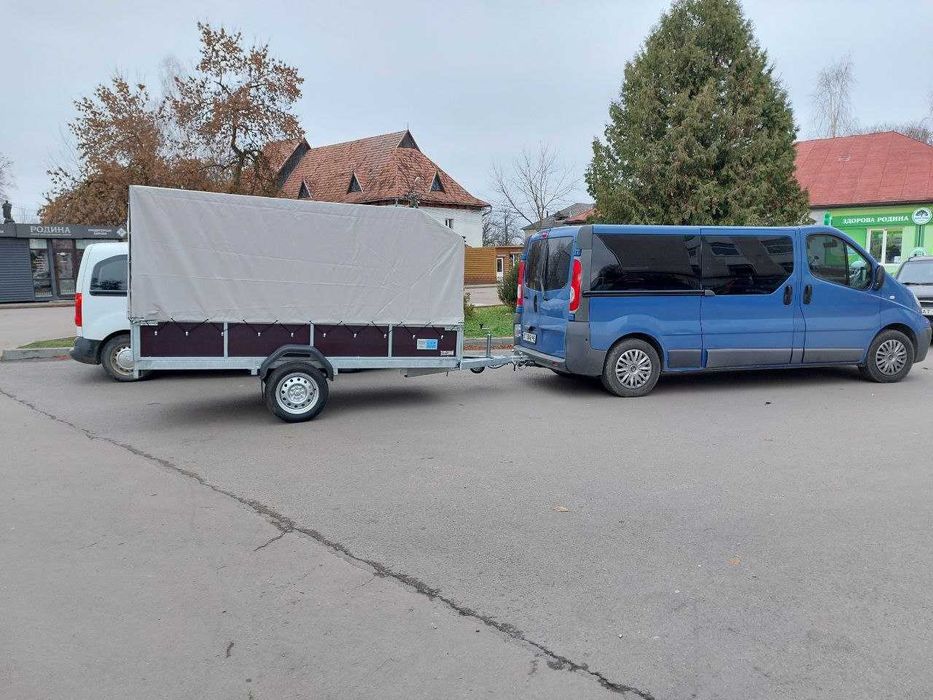 Причіп оценкований новий 3 на 1,5 з високим тентом
