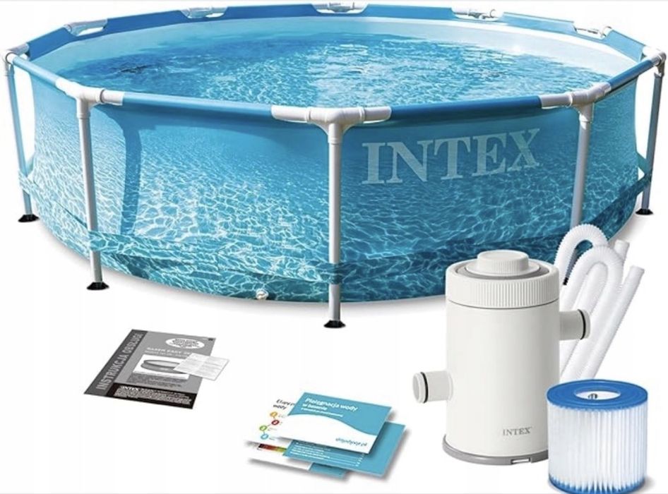 Basen powystawowy 305x75 cm z pompą i wężami