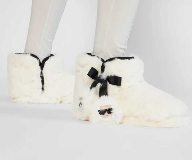 KARL LAGERFELD Kapcie KL40240 Beżowy rozmiar 39-40 Roz M