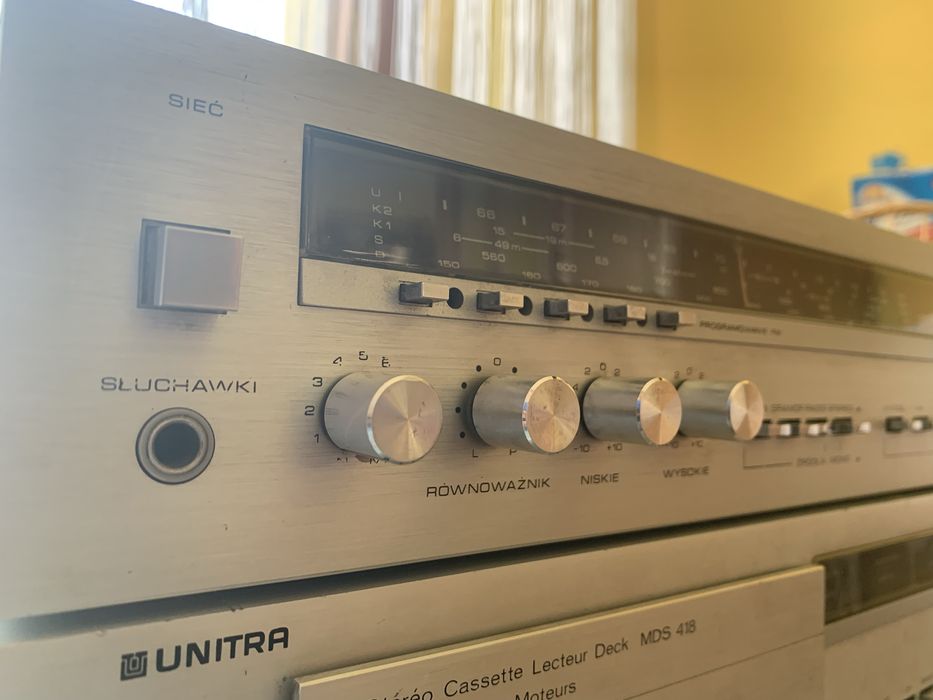 Amplituner Unitra Tosca 303, magnetofon Unitra MDS-418 gramofon unitra.