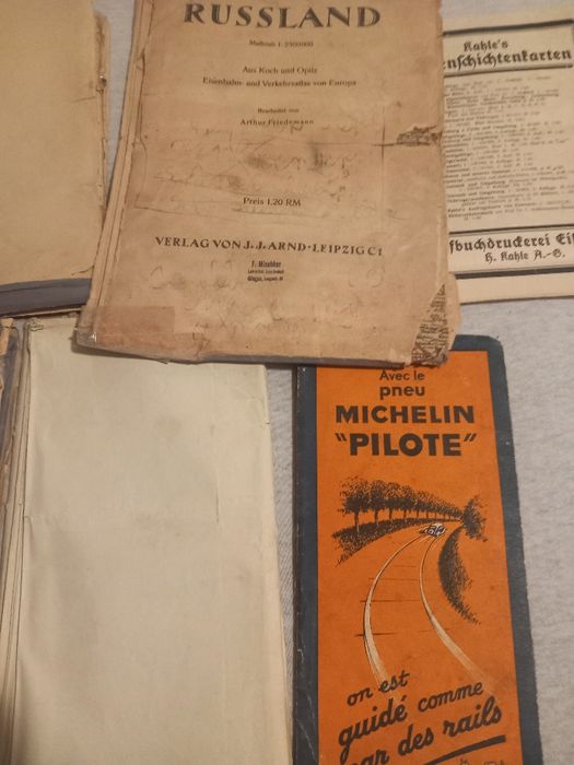 Zestaw Starych map Europy razem 8 sztuk