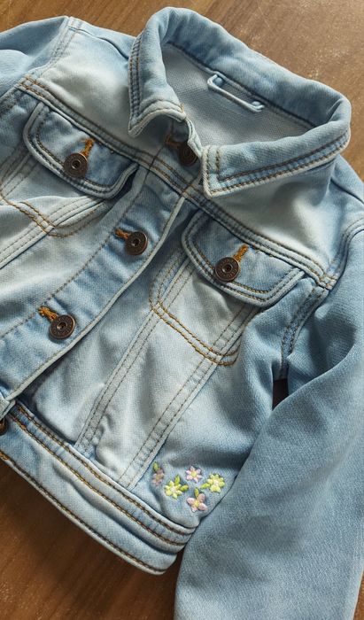 Katana kurtka dzinsowa jeans rozm.74 ręcznie malowana