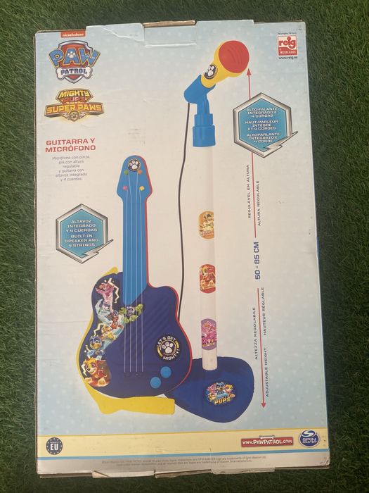 Guitarra eletrica com microfone Paw patrol Patrulha pata