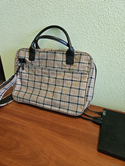 Вінтажна сумка для ноутбука Hama (клітинка) — Retro Style