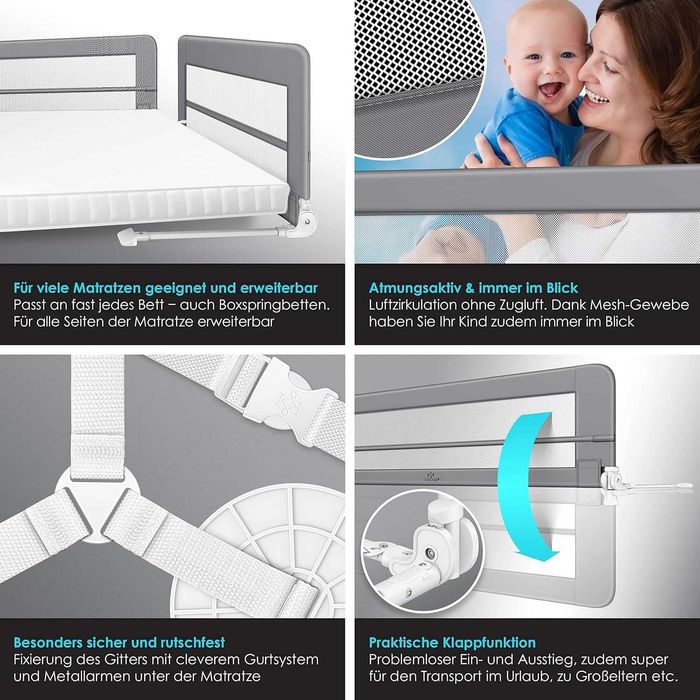 Nowa bramka / barierka zabezpieczająca /150CM/ ochrona / KESSER !4257!