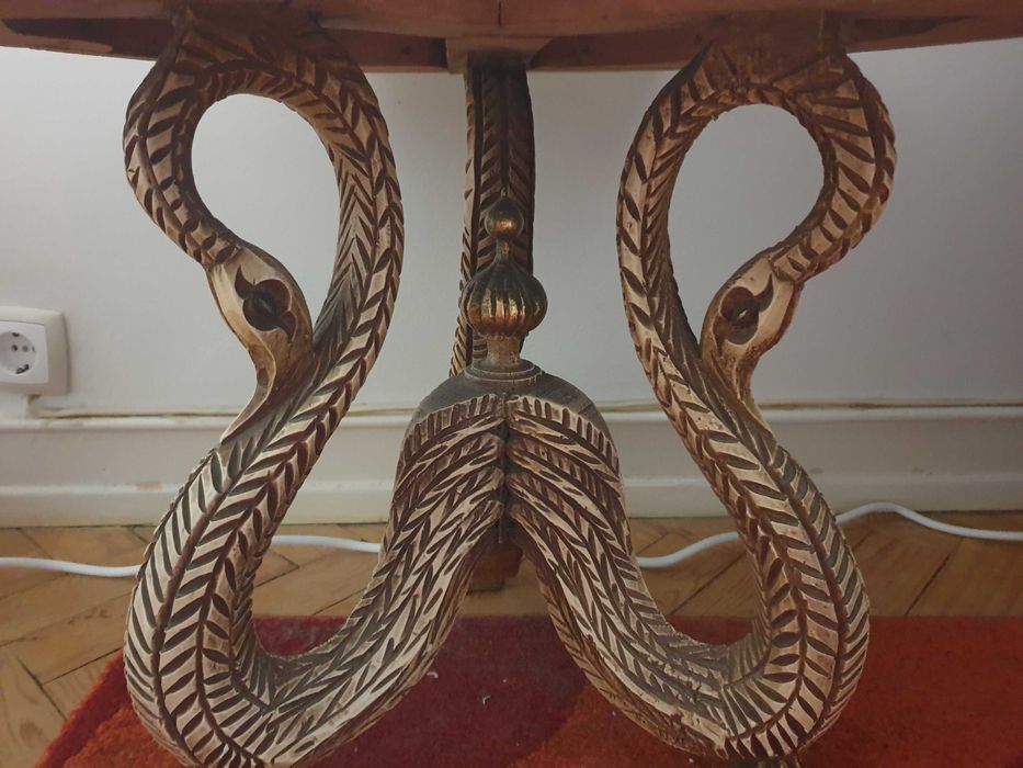 Antique coffee table with marble top64741033760898122