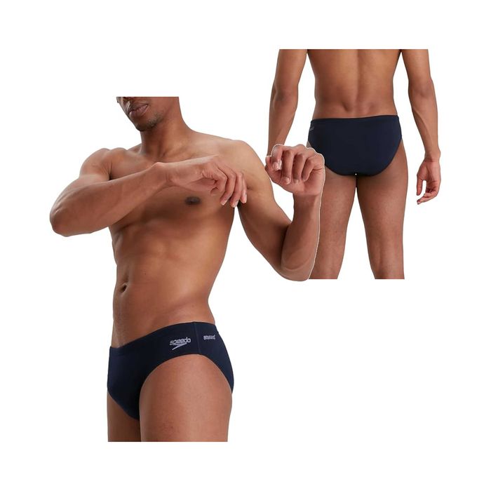 SPEEDO Eco Endurance+ Męskie Slipy Kąpielowe 7 cm Granatowe Rozmiar 6
