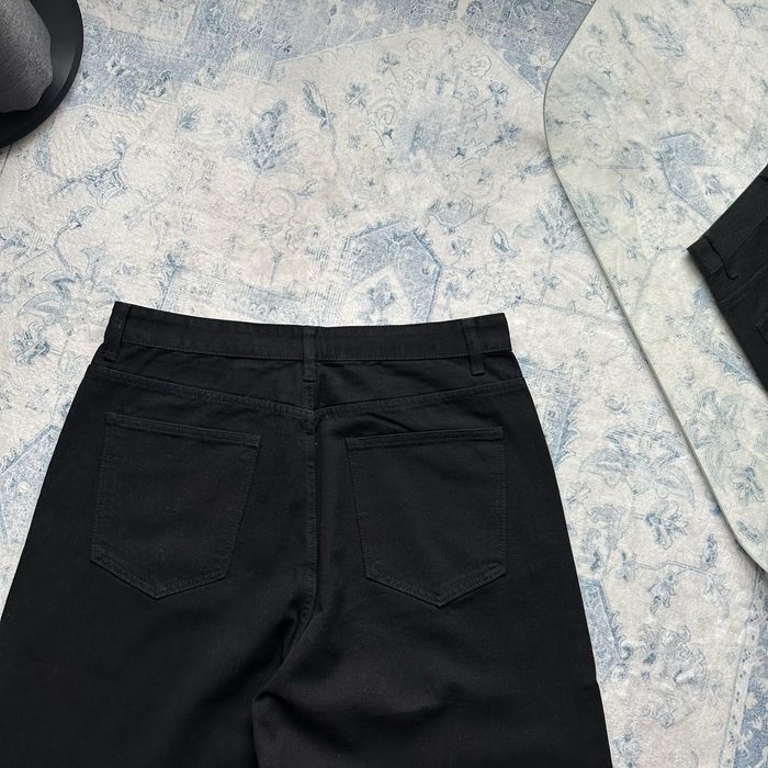 Baggy total black jeans jorts shorts y2k sk8  широкі оверсайз racer jaded balenci bootcut чорні довгі джинсові шорти реп беггі багги