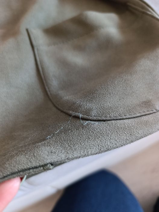 Kurtka Bomberka zamszowa khaki L