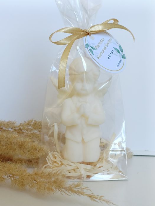 Podziękowania dla gości chrzestnych komunia aniolek