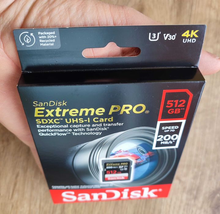 Karta pamięci SD SanDisk Extreme PRO 512GB. Nowa, oryginalna.